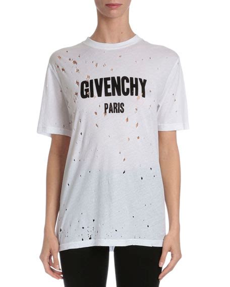 givenchy t shirt flowers|givenchy distressed t shirt.